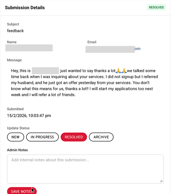 Client feedback 4